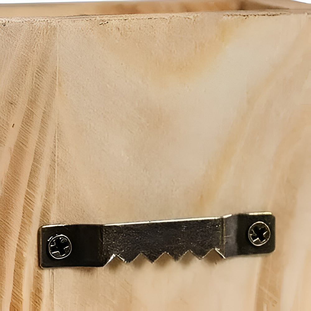 Nysaelle Wooden Wall Vase - Elegant Rectangular Plant Shelf 30 cm for Stylish Garden or Interior Decoration