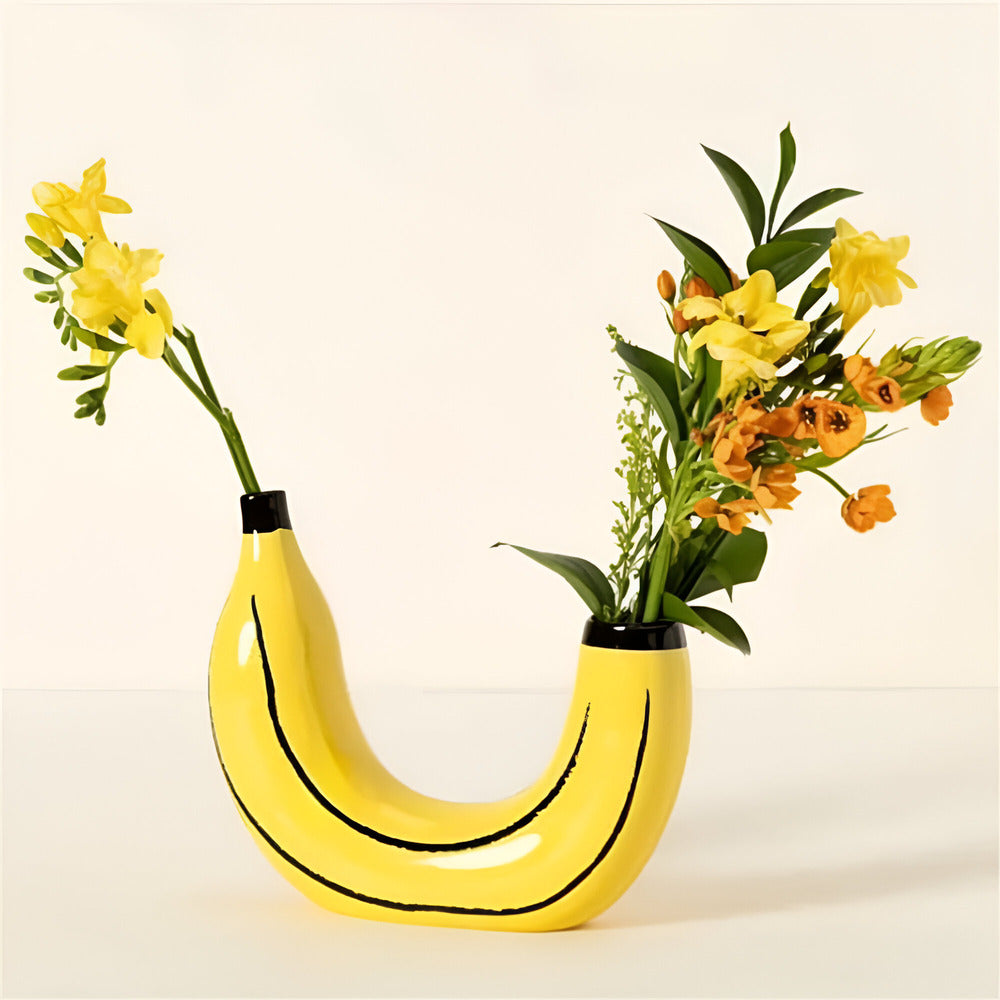 Seralith - Unique Modern Decorative Banana-Shaped Vase for Stylish Interiors