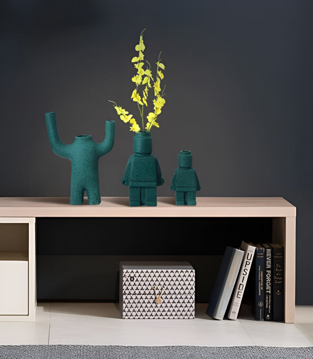 Larissa - Modern Robot Design Braided Plant Pot for a Unique Garden Touch