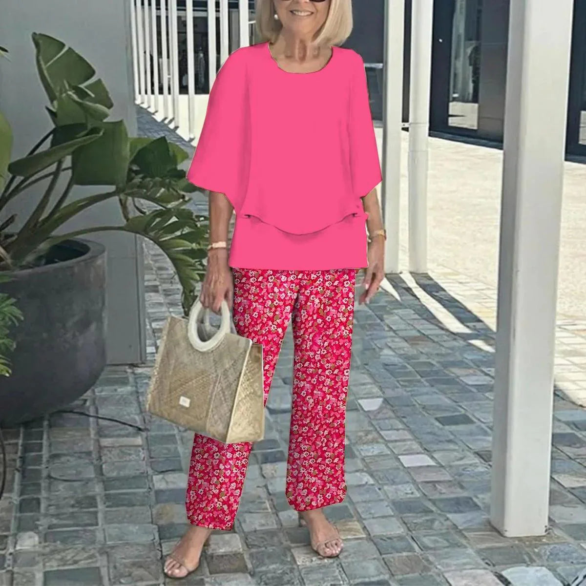 Minimalist coordinated set with a touch of elegance