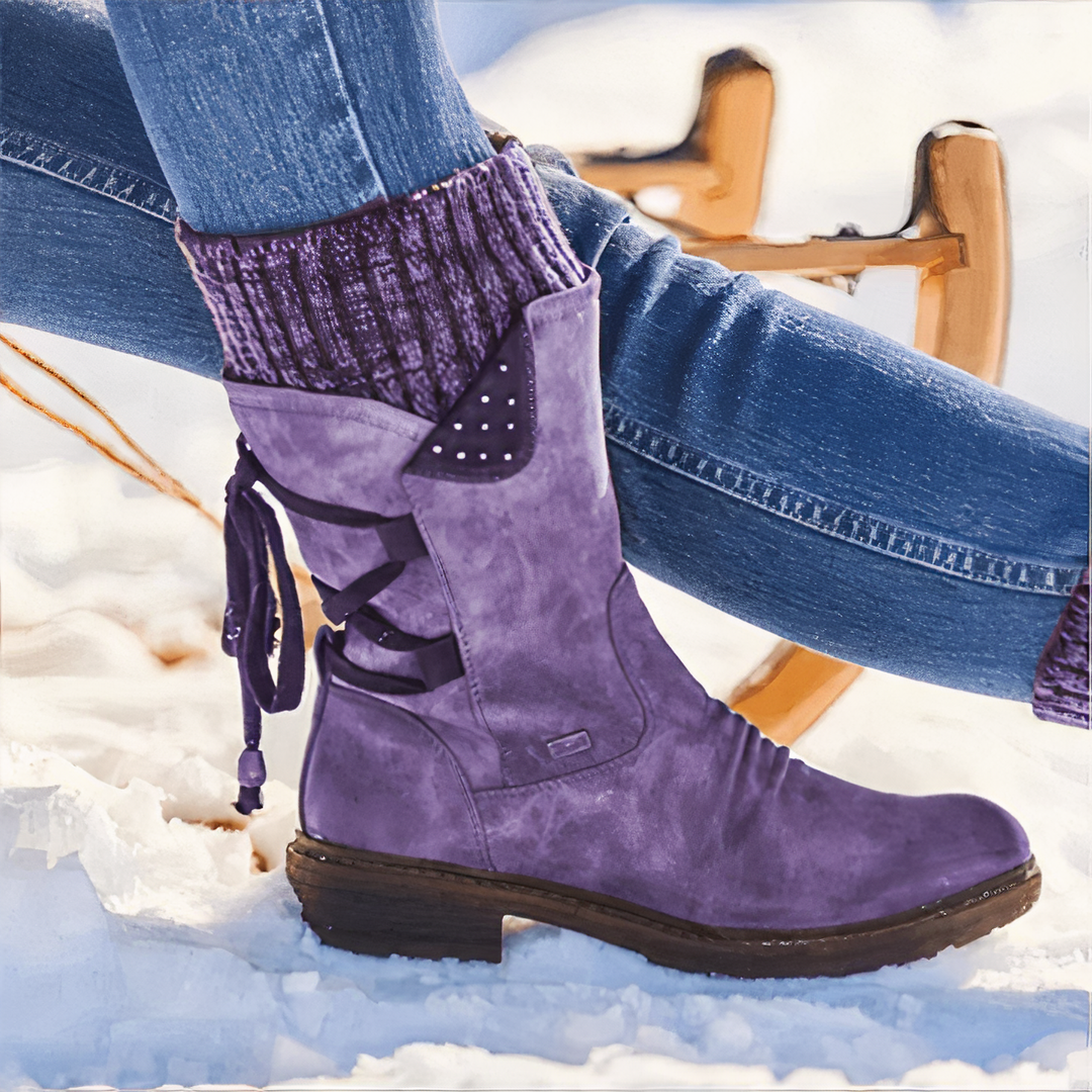 Women's Winter Lace-Up Boots – Cozy Warmth and Effortless Style