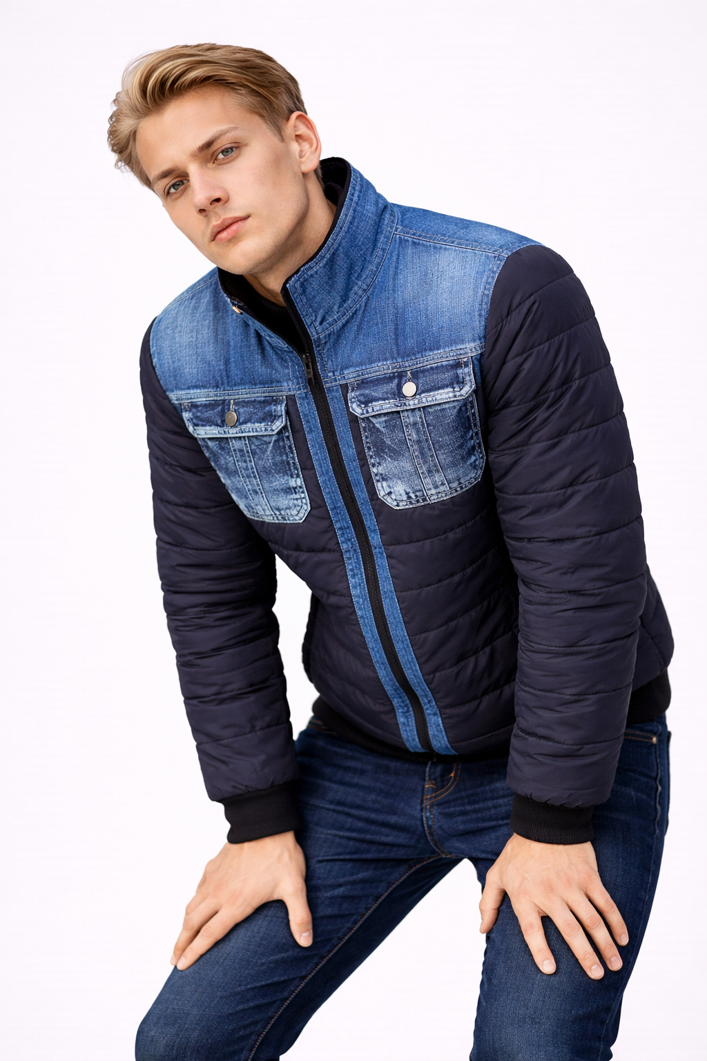 Double-Layer Classic Denim Jacket