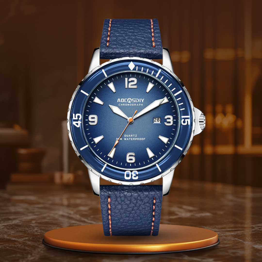 Elegant Casual Watch with Sophisticated Leather Strap