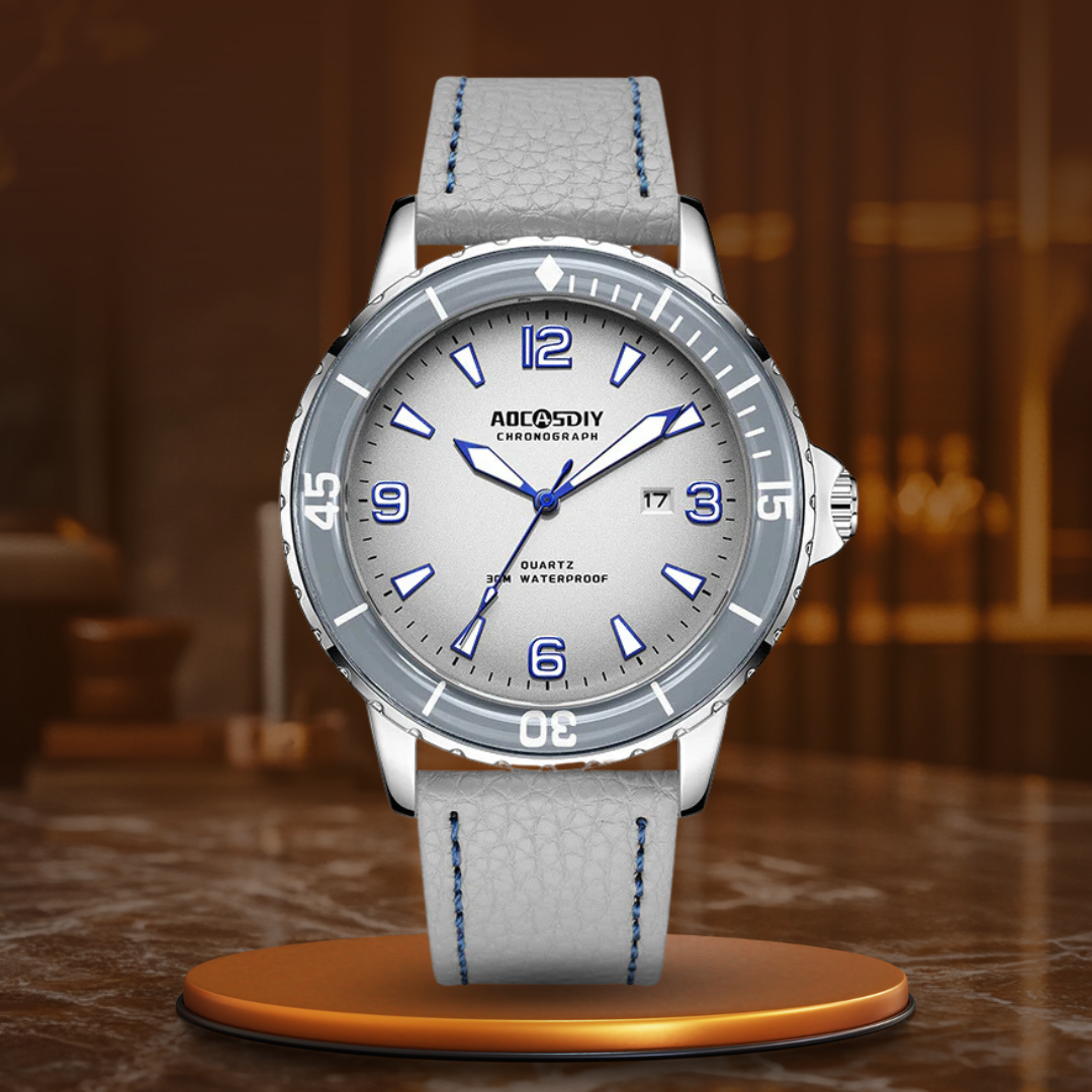 Elegant Casual Watch with Sophisticated Leather Strap