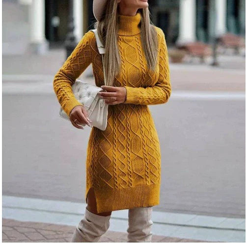 Luise | Elegant Turtleneck Knitted Dress