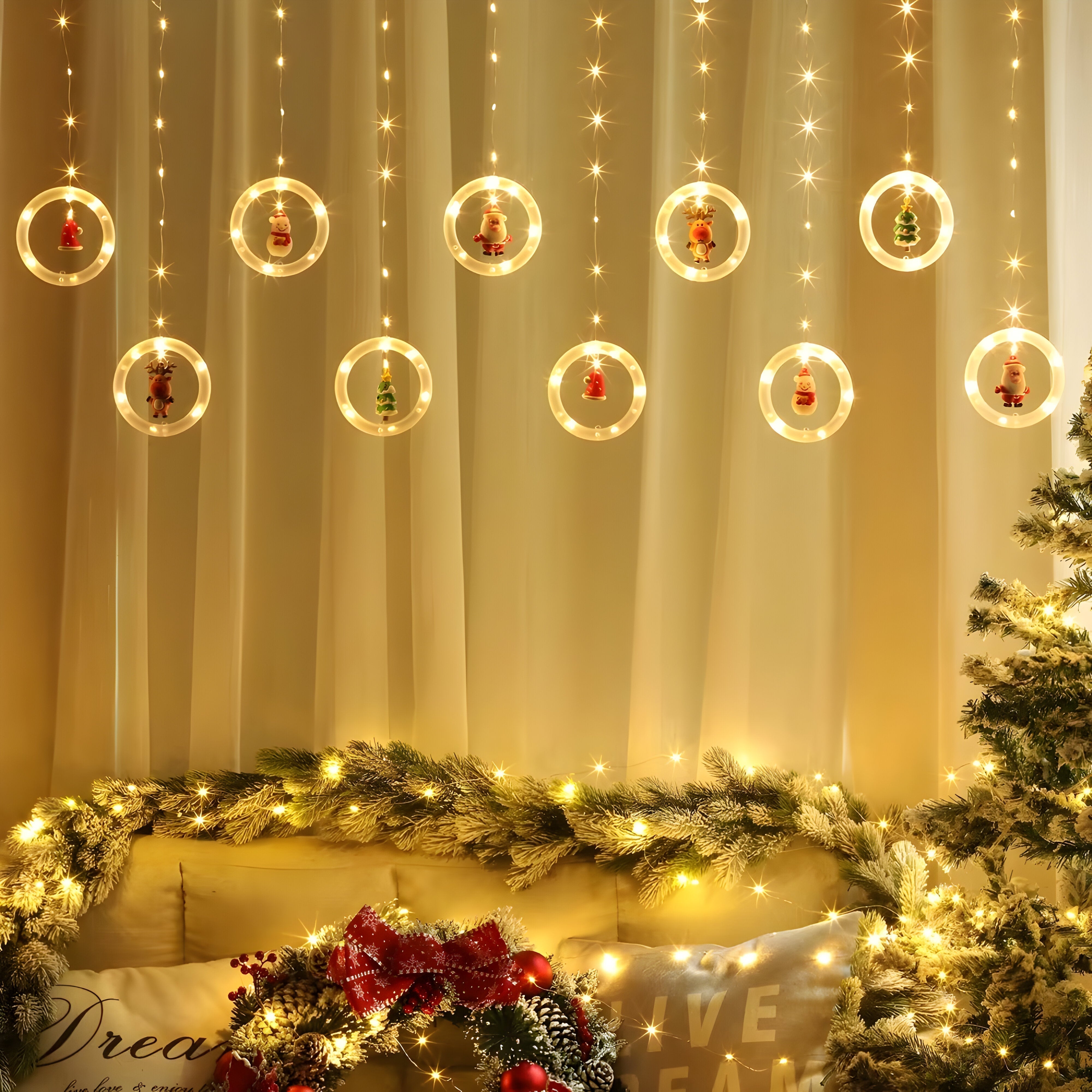 Santa | LED Christmas Lights - Create a festive holiday atmosphere with shimmering lights