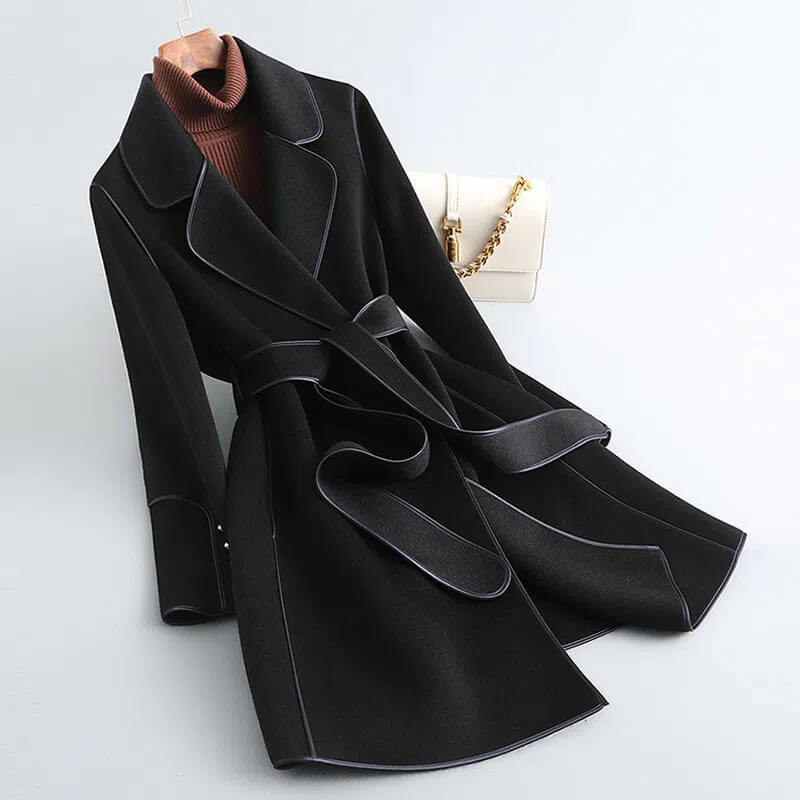 Virgin Aria pure wool trench coat for elegant style