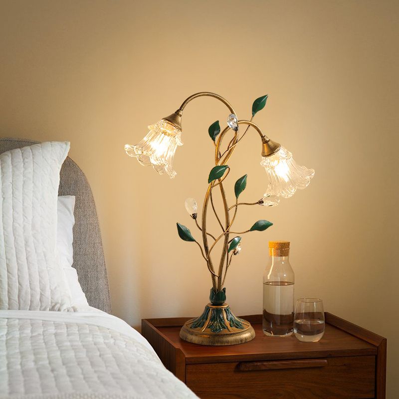 Elegant French floral table lamp for stylish lighting