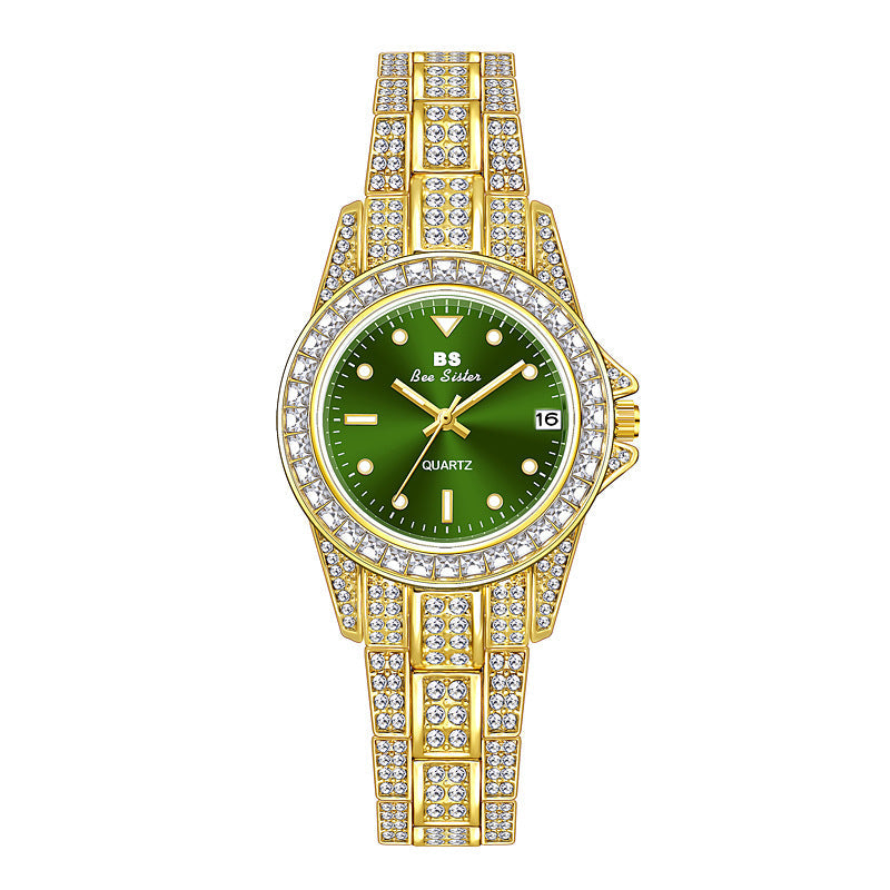 Luxury women's watch with date display