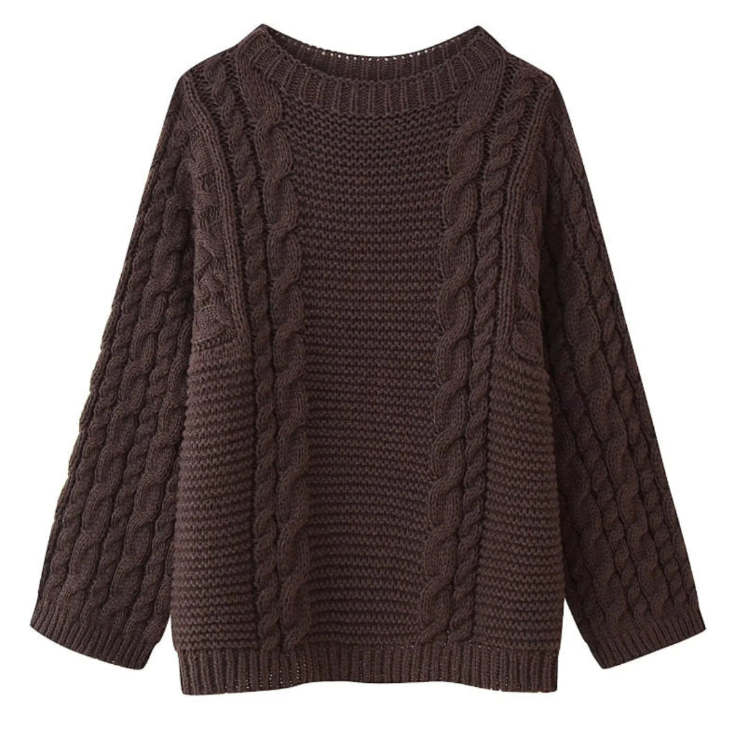 Cozy Casual Loose-Fit Knit Sweater for Fall & Winter