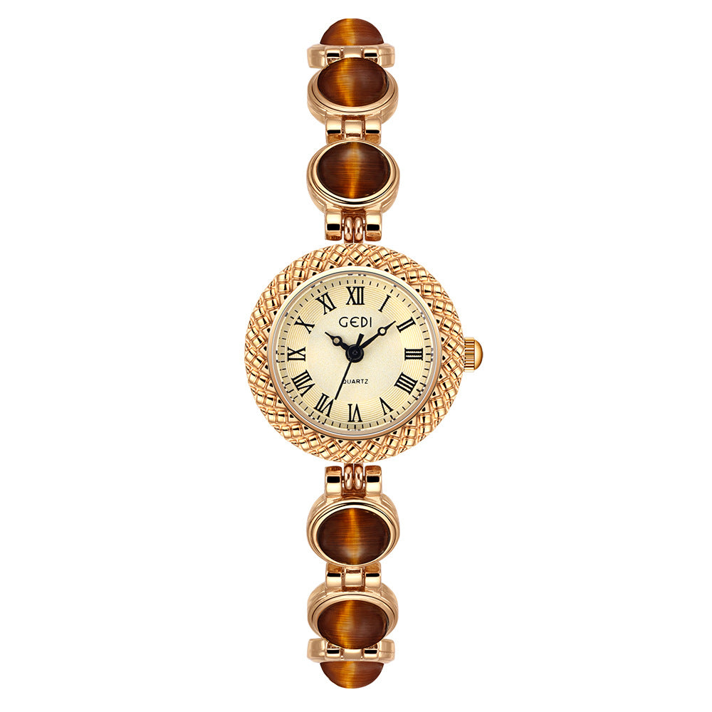 Gedi Rainbow Bracelet Watch with Cat Charm and Bright Colors