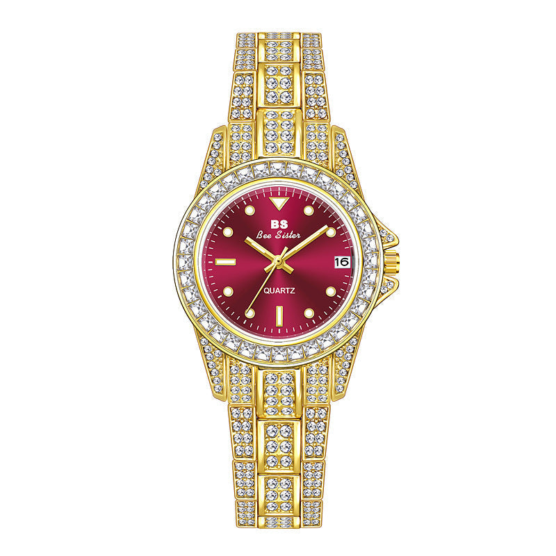 Luxury women's watch with date display