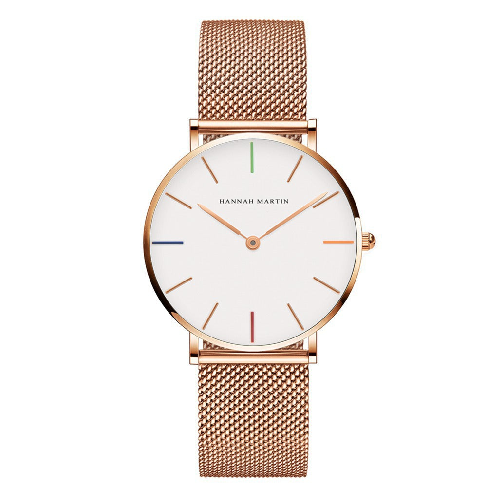 Women's watch with ultra-thin and elegant mesh strap