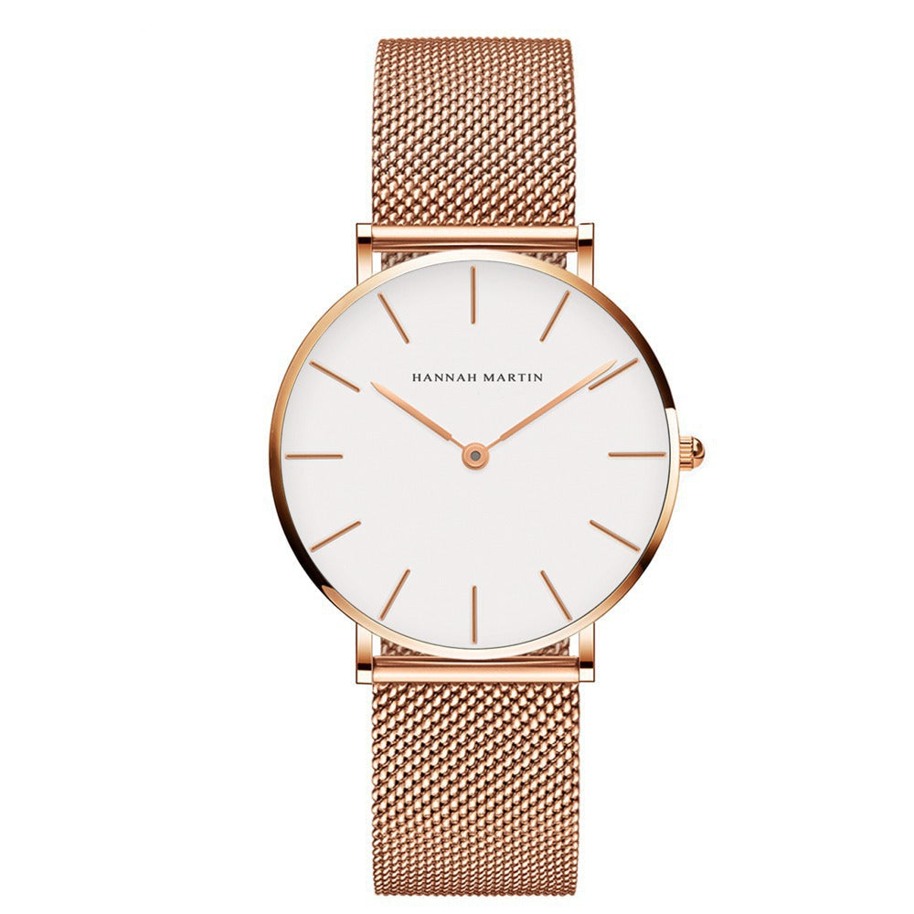 Women's watch with ultra-thin and elegant mesh strap