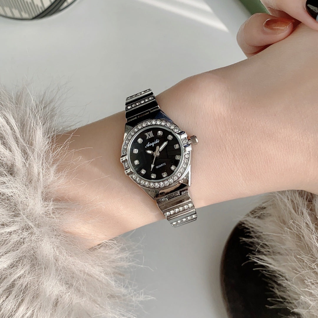 Elegant Quartz Watch with Small Sophisticated Dial