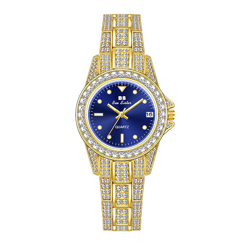 Luxury women's watch with date display