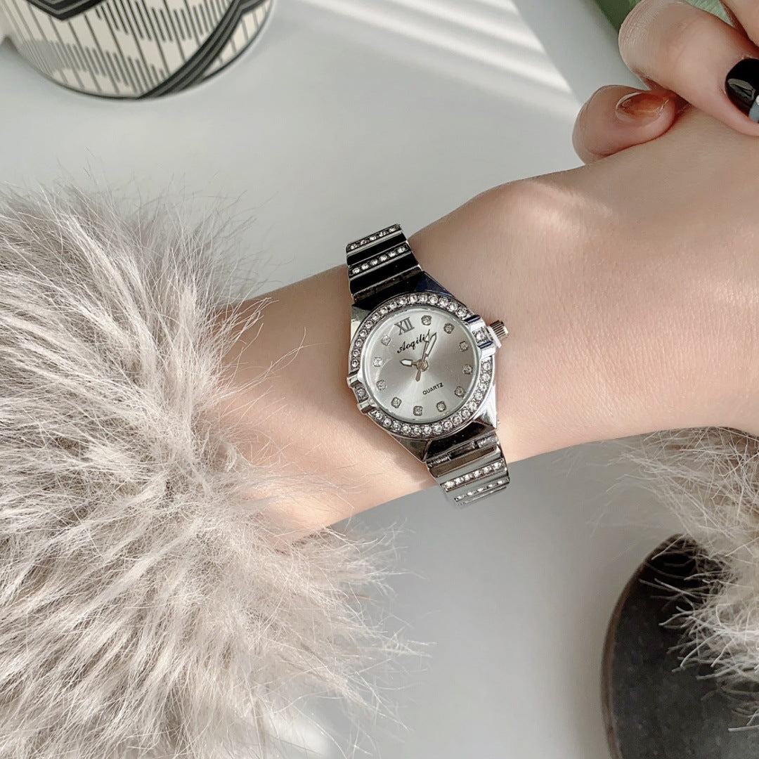 Elegant Quartz Watch with Small Sophisticated Dial