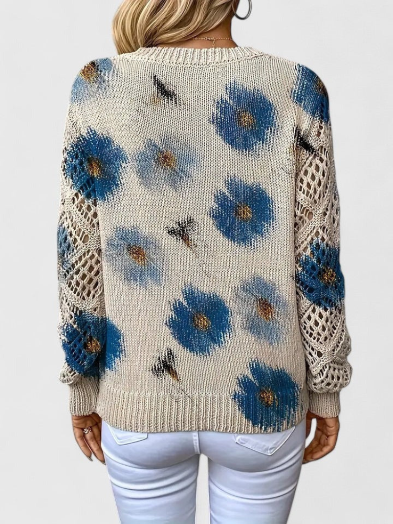MARIBELLE BLOOM Pullover with Charming Floral Design