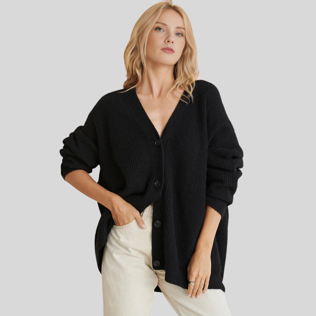Cozy Women's Oversized Button-Down Cardigan