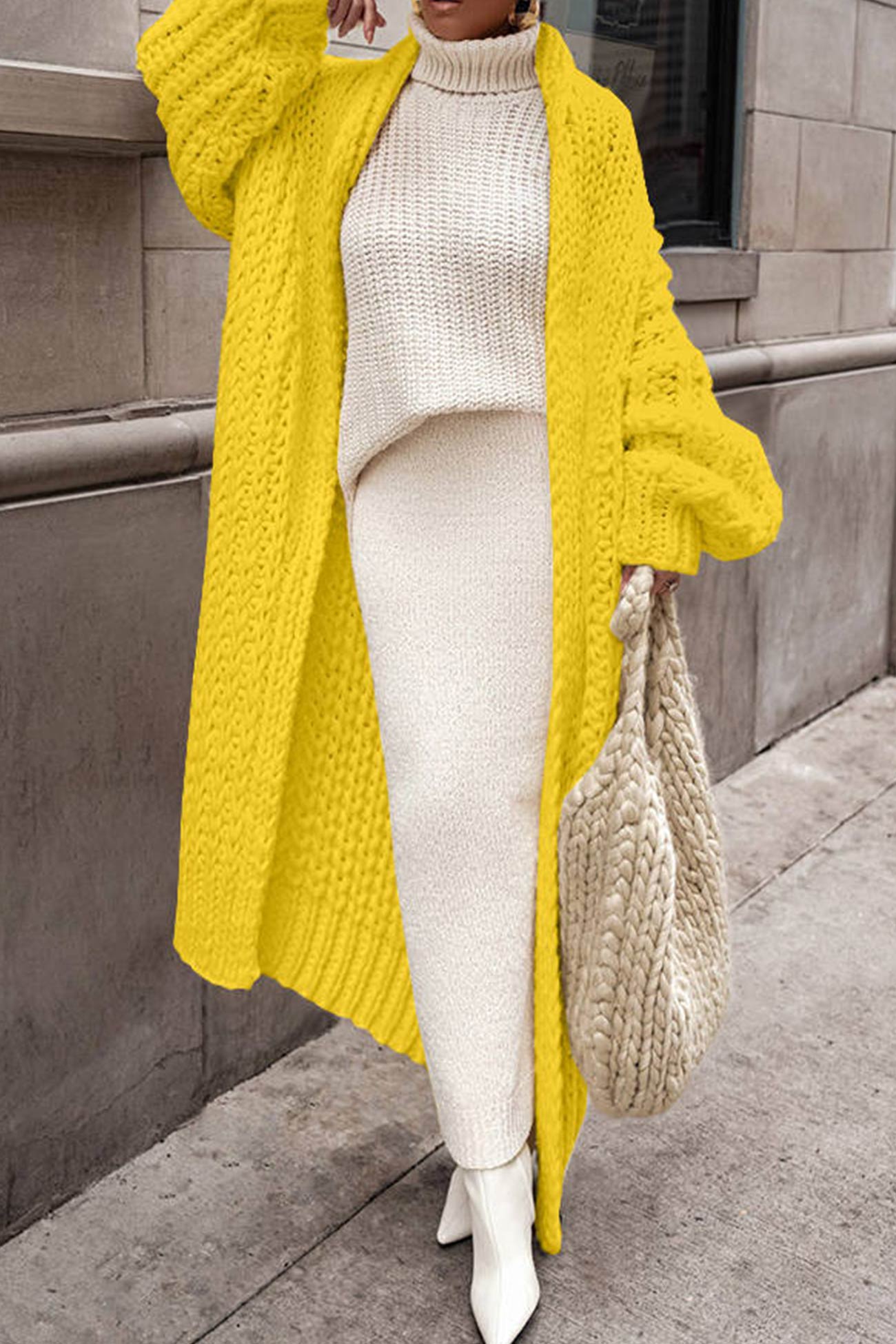Cozy Long Knitted Cardigan for Women