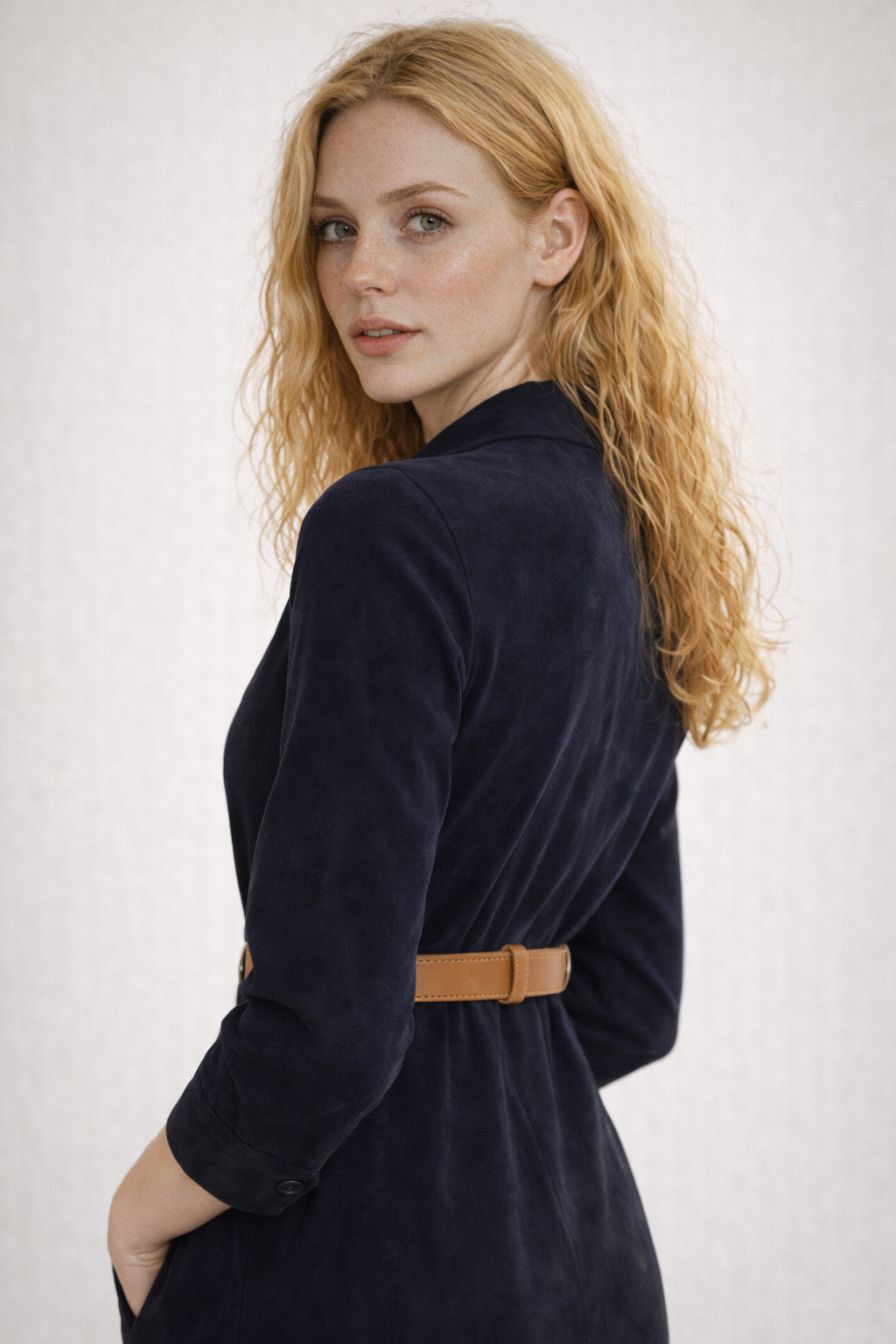 Simple and Elegant Maxi Polyester Dress with Bow Tie