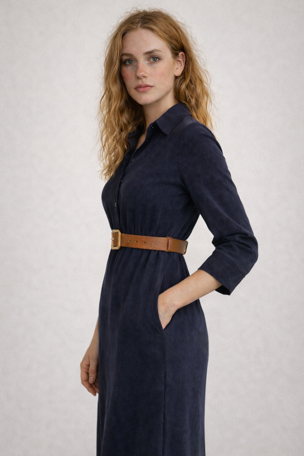 Simple and Elegant Maxi Polyester Dress with Bow Tie