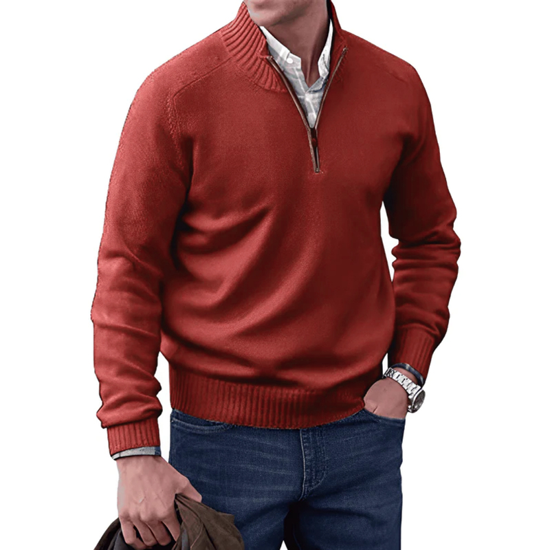 Bastian - Elegant Cashmere Zip-Up Sweater for a Stylish Look