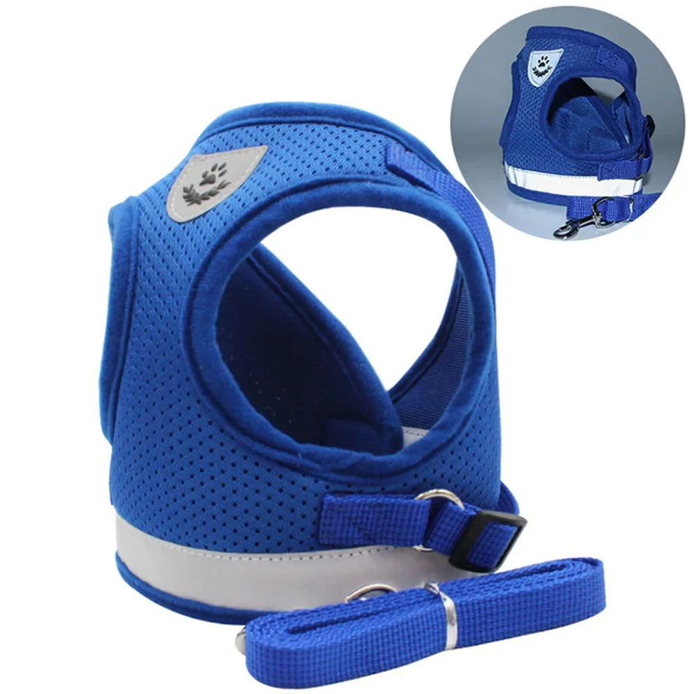 Adjustable Cat Harness with Reflective Details for Extra Safety