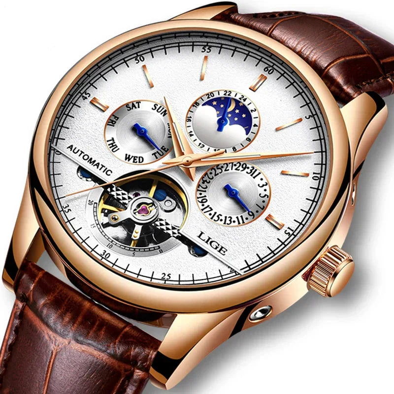 Luxury Automatic Tourbillon Watch with Precise Mechanism