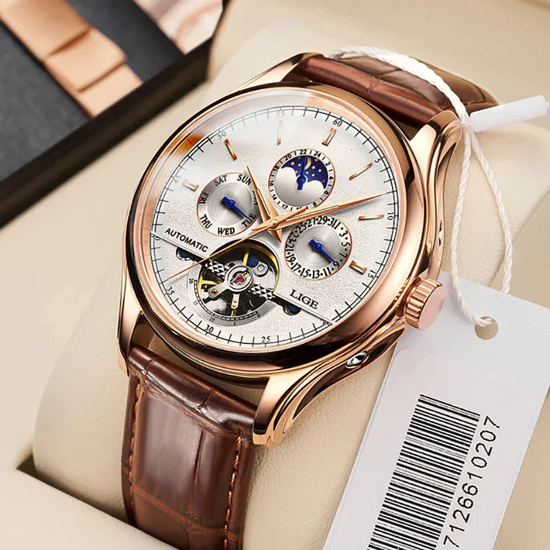 Luxury Automatic Tourbillon Watch with Precise Mechanism