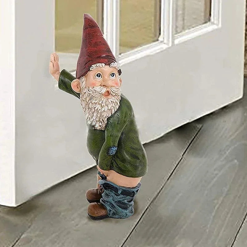 Casta - Creative Gnome Figurine Made of Resin with Elegant White Beard