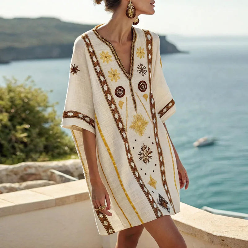 Vera - Effortless Elegance: Comfortable Beach Dress for Sunny Summer Days