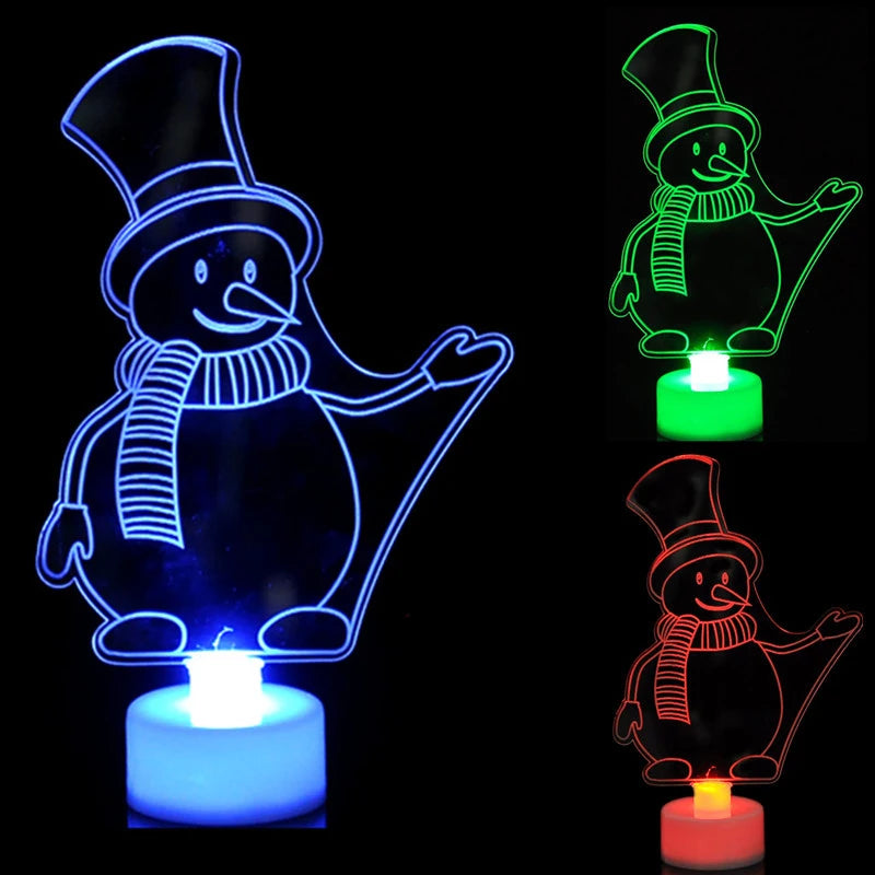 SnowGlow - Colorful LED Snowman Lights for Festive Occasions