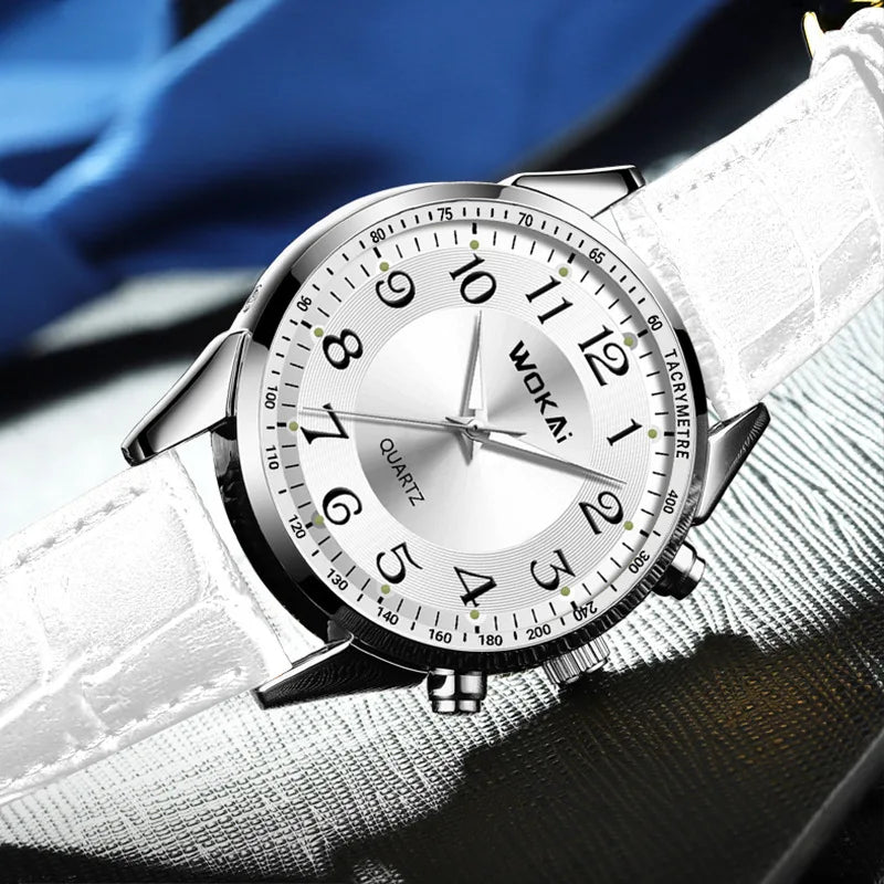 Casual white sports watch for an elegant and comfortable style