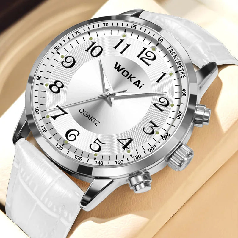 Casual white sports watch for an elegant and comfortable style