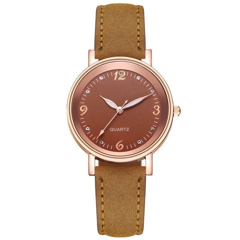 Elegant watch with a stylish leather strap