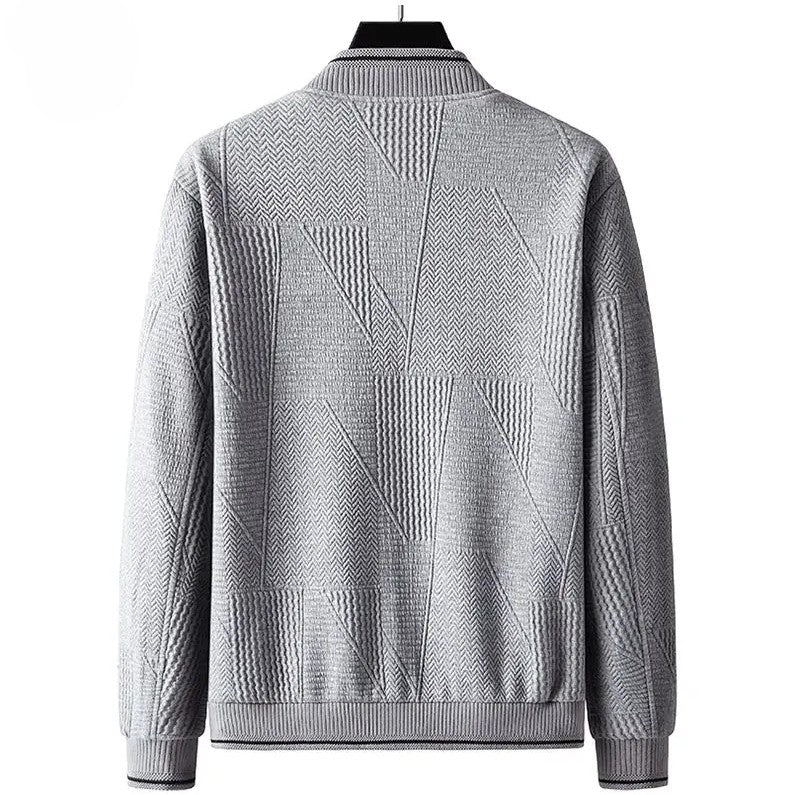 Elegant Azure Knit Jacket