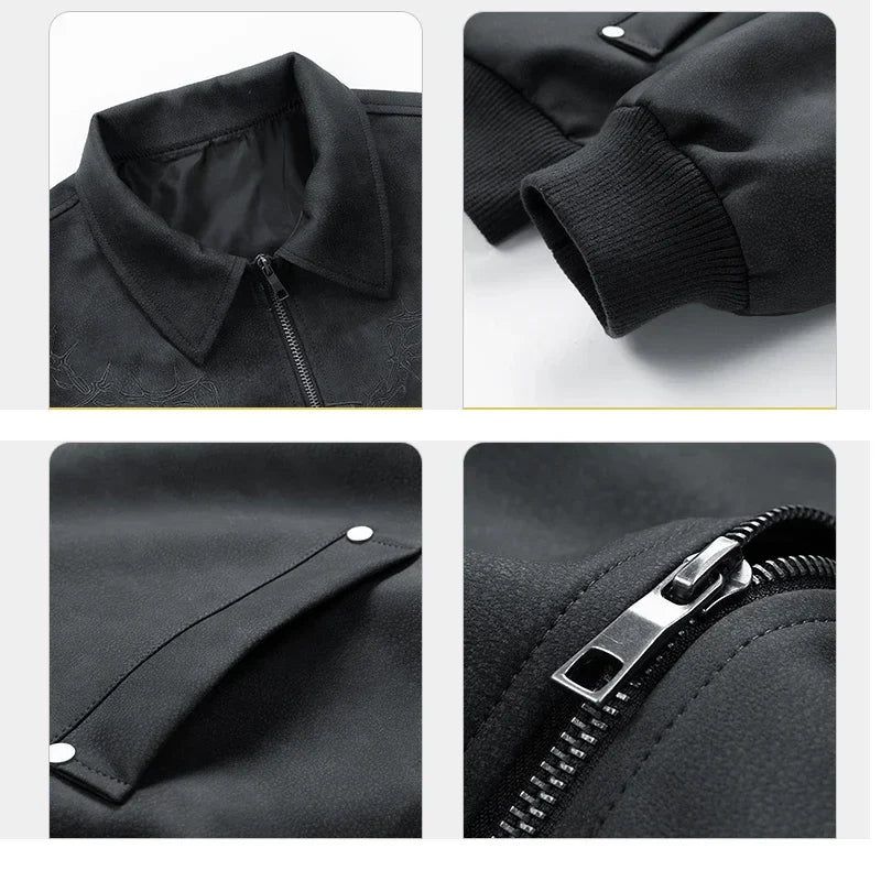 Anthrax suede jacket for a bold and trendy style