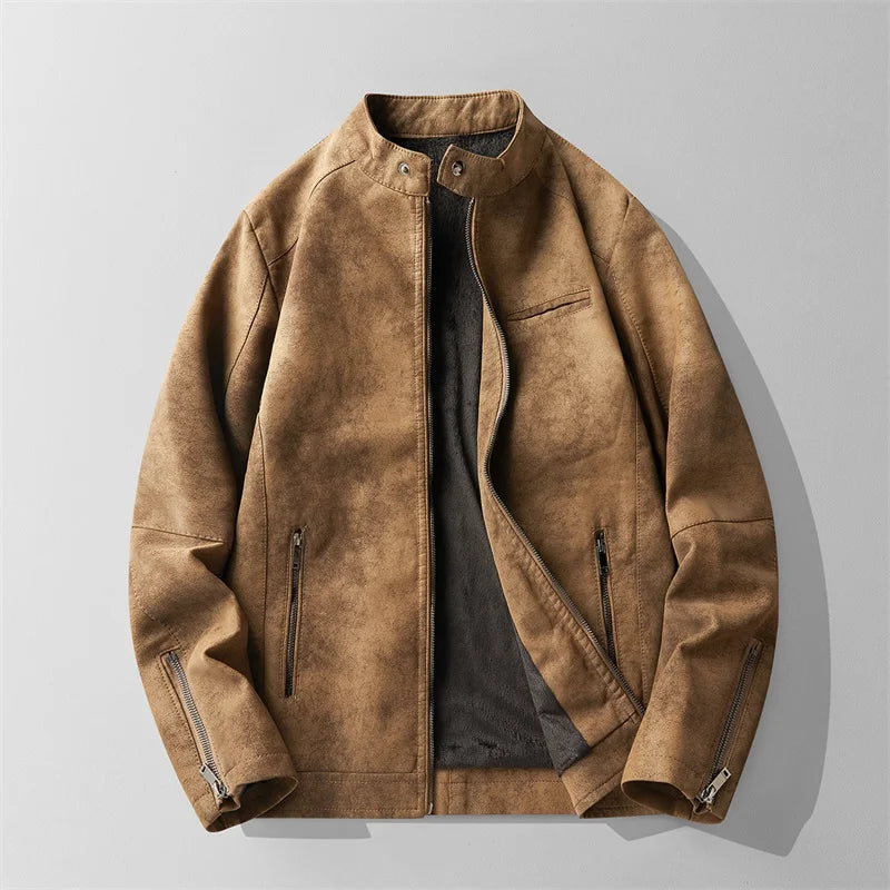 Casual and Durable Desert Style Moto Jacket