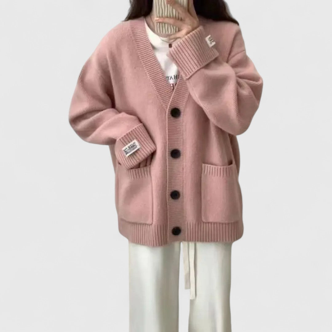 Elena - Cozy Oversized Knit Cardigan for a Comfortable Warm Feeling