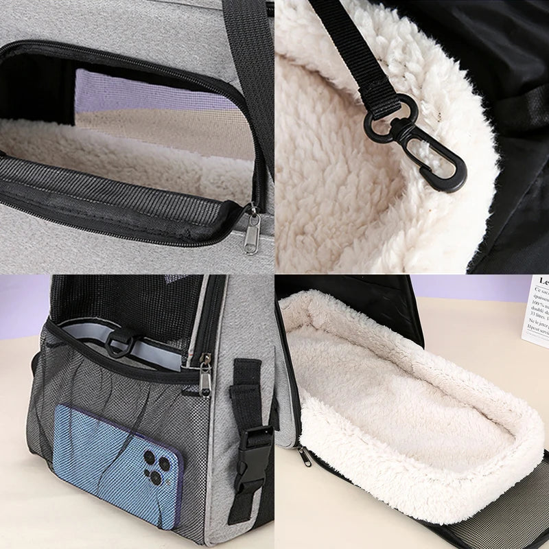 Compact and Stylish Portable Pet Carrier Backpack for Easy Transport