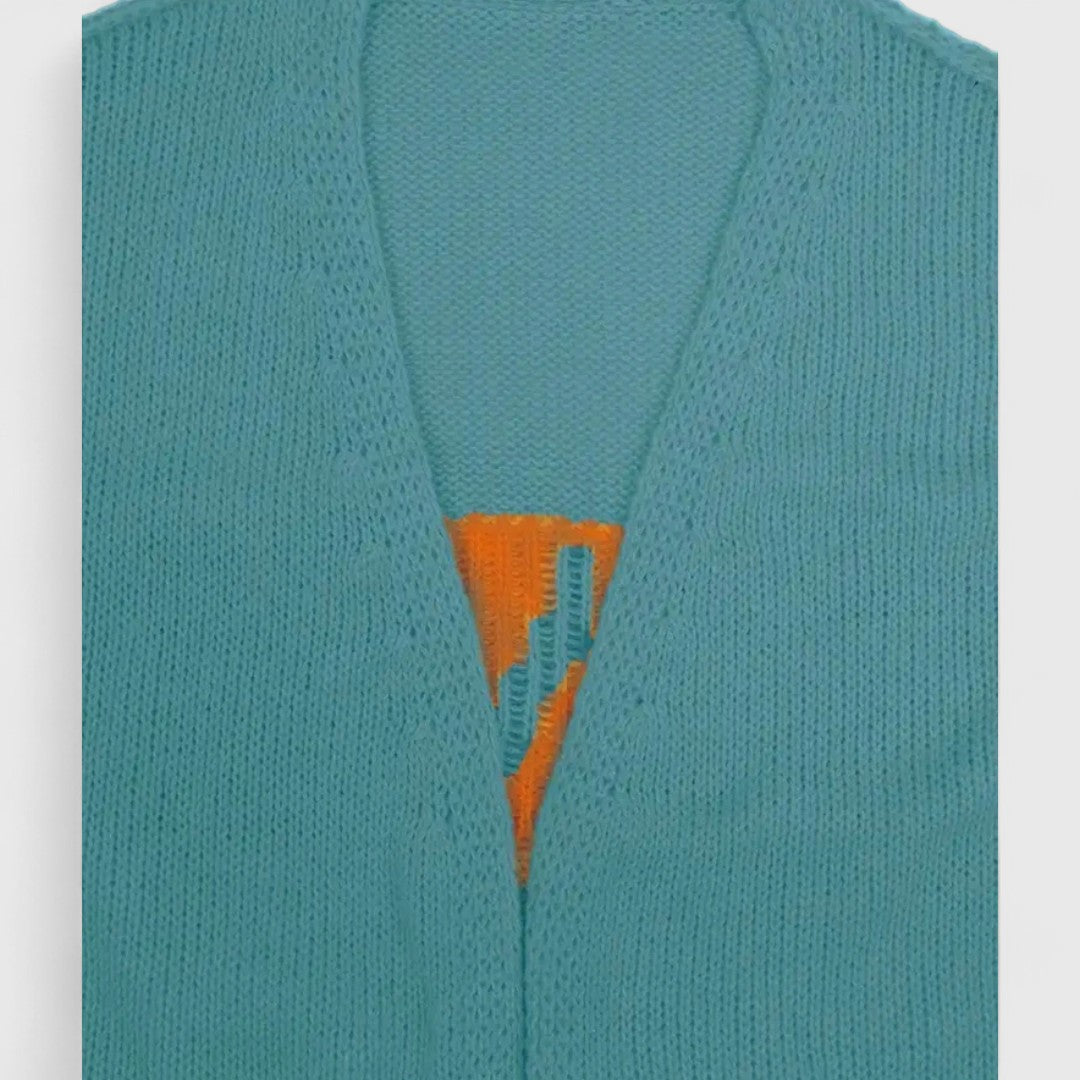 Yosha - Unique Style Patchwork Knit Jacket