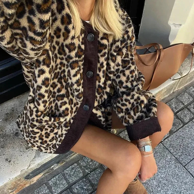 Luxe Leopard-Print Cardigan