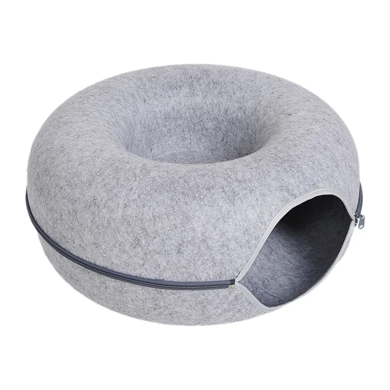 Luxe Cat Bed for Two with Interactive Tunnel for extra comfort and fun