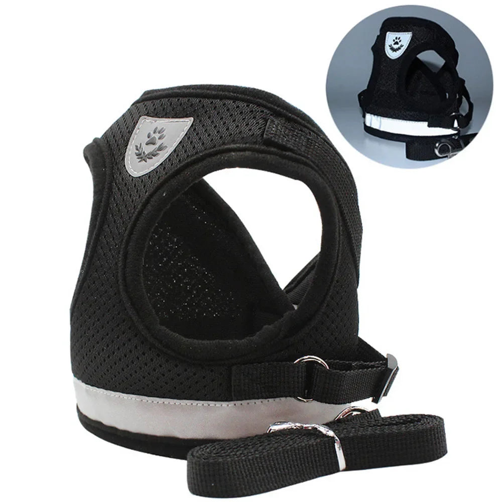 Adjustable Cat Harness with Reflective Details for Extra Safety