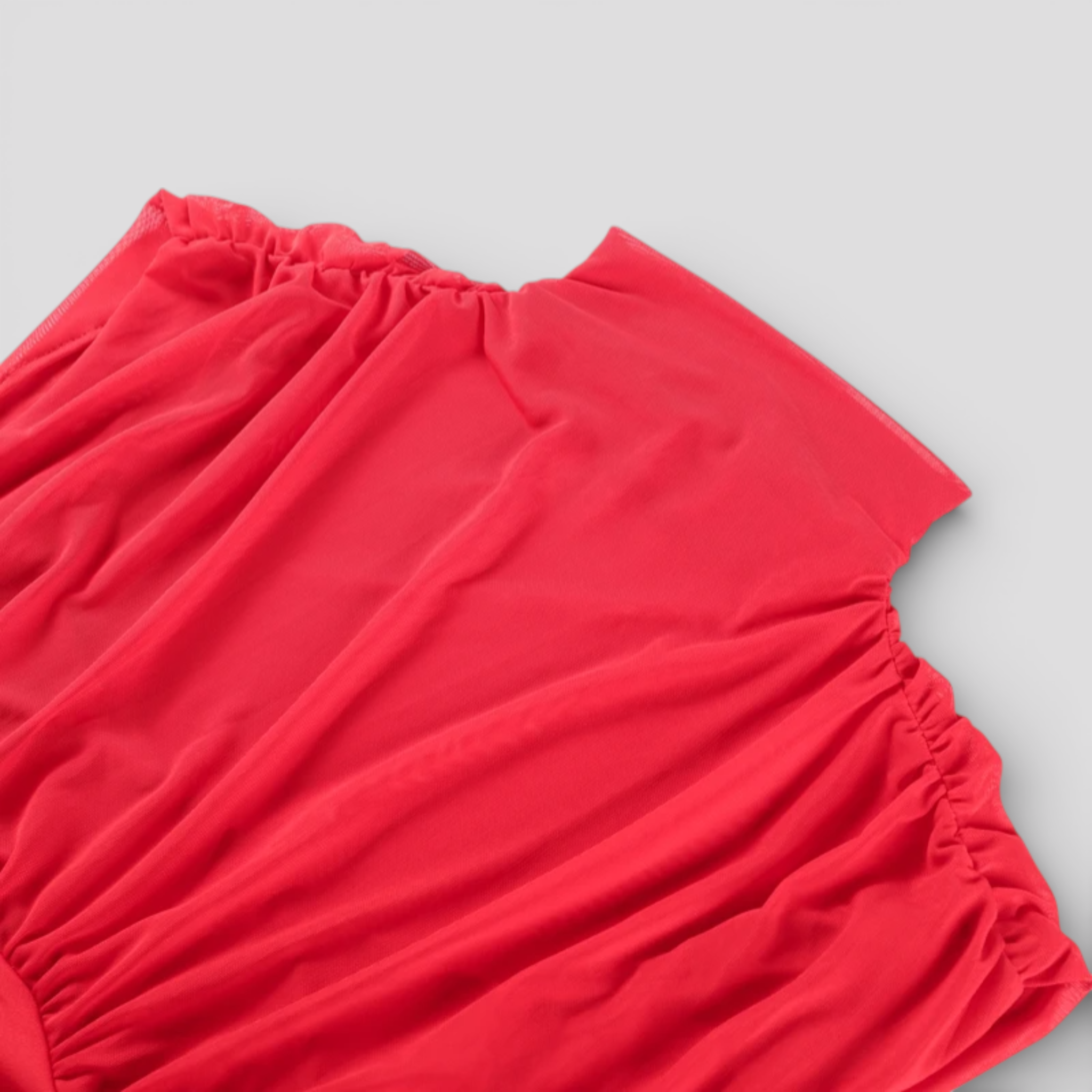 Elegant Brown Pleated Mesh Bodycon Dress