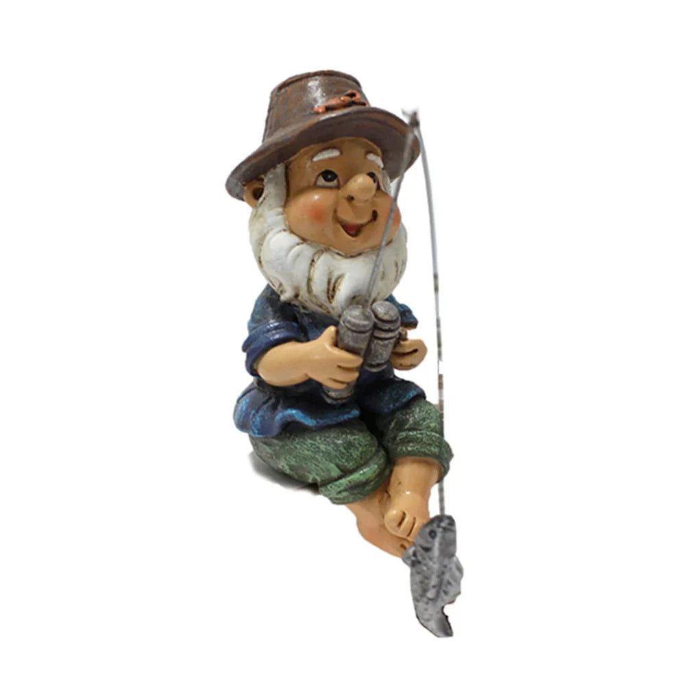 Irisia - Waterproof Fish Gnome Garden Statue for an Enchanting Outdoor Garden Decoration