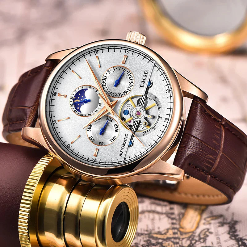 Luxury Automatic Tourbillon Watch with Precise Mechanism