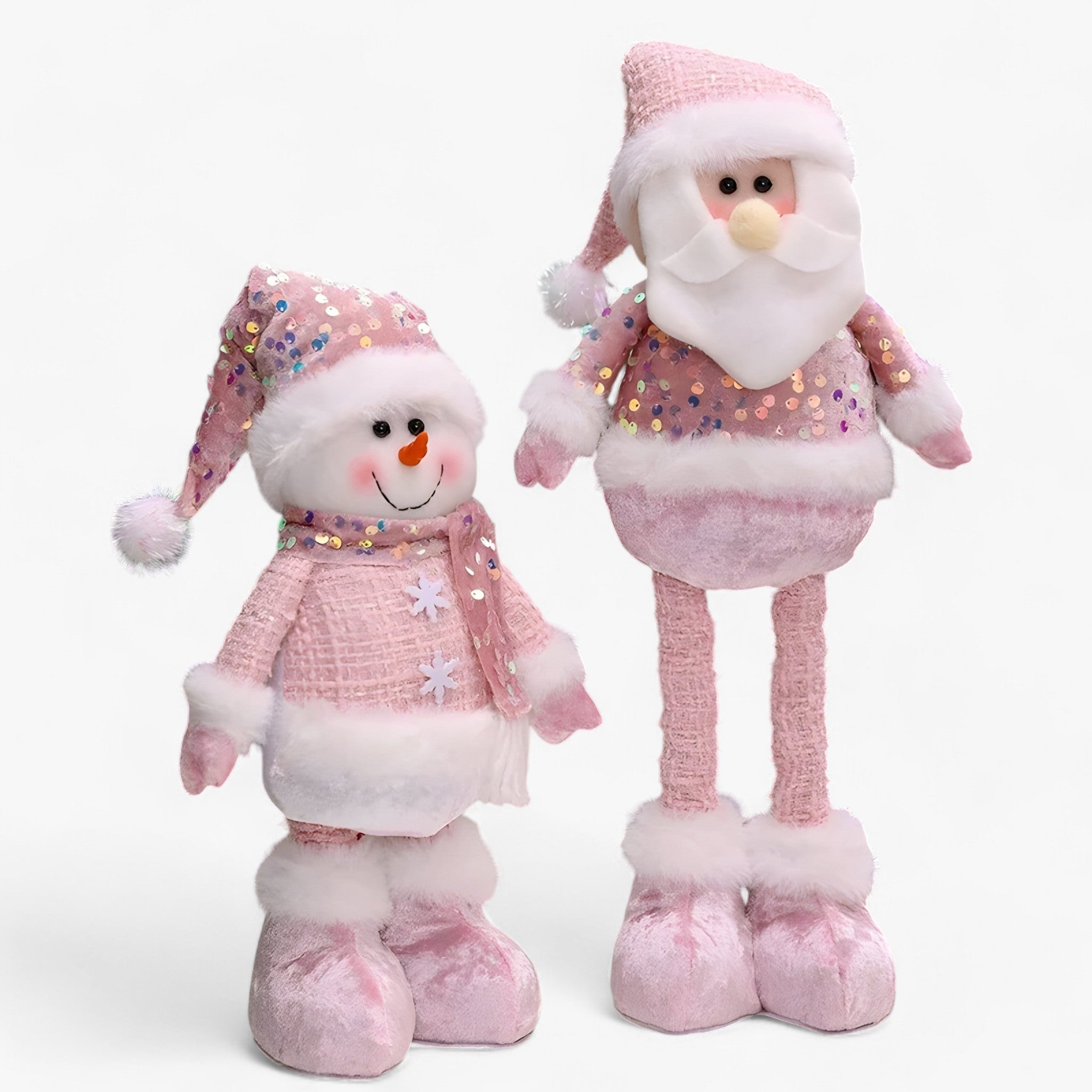Magisk Winter Atmosphere | Christmas Decoration with Snowman in Old Pink – Add Charm and Coziness to Your Home
