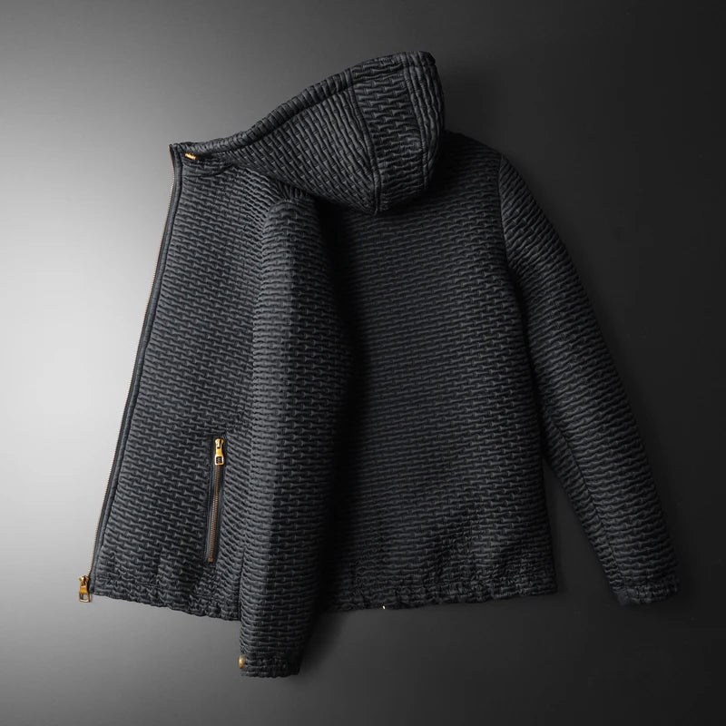 Stylish Black Micro-Quilted Jacket